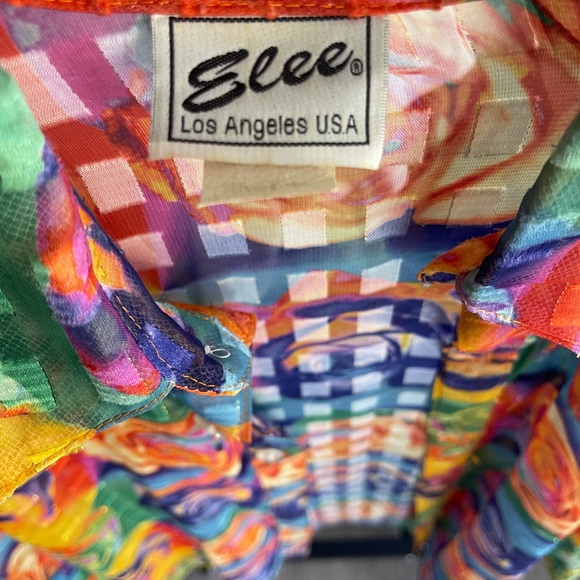 ELee Multicolor Checkered Floral Shirt - Picture 3 of 5